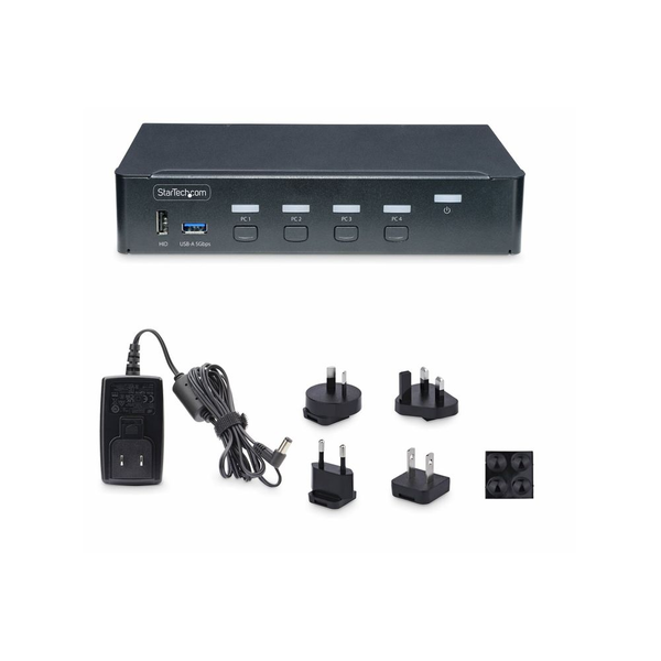 StarTech.com P4AD122-KVM-SWITCH KVM Switch Stativ-montering Sort
