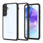 Samsung Galaxy A55 5G SM-A556B, Műanyag hátlap védőtok + szilikon keret, Spigen Ultra Hybrid, átlátszó/fekete