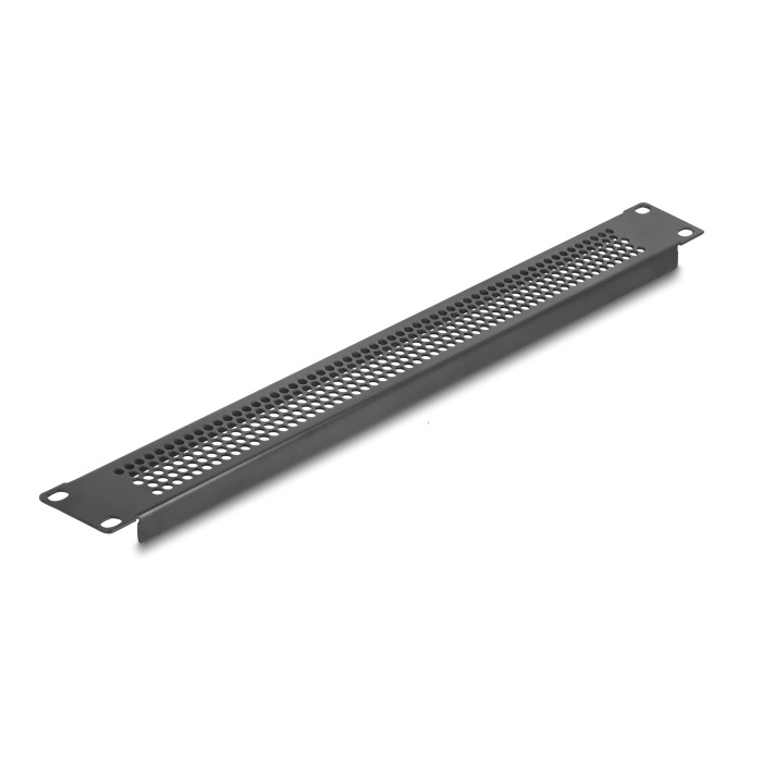 Delock 19 vakpanel kerek lyukakkal 1U fekete (67035) (67035)