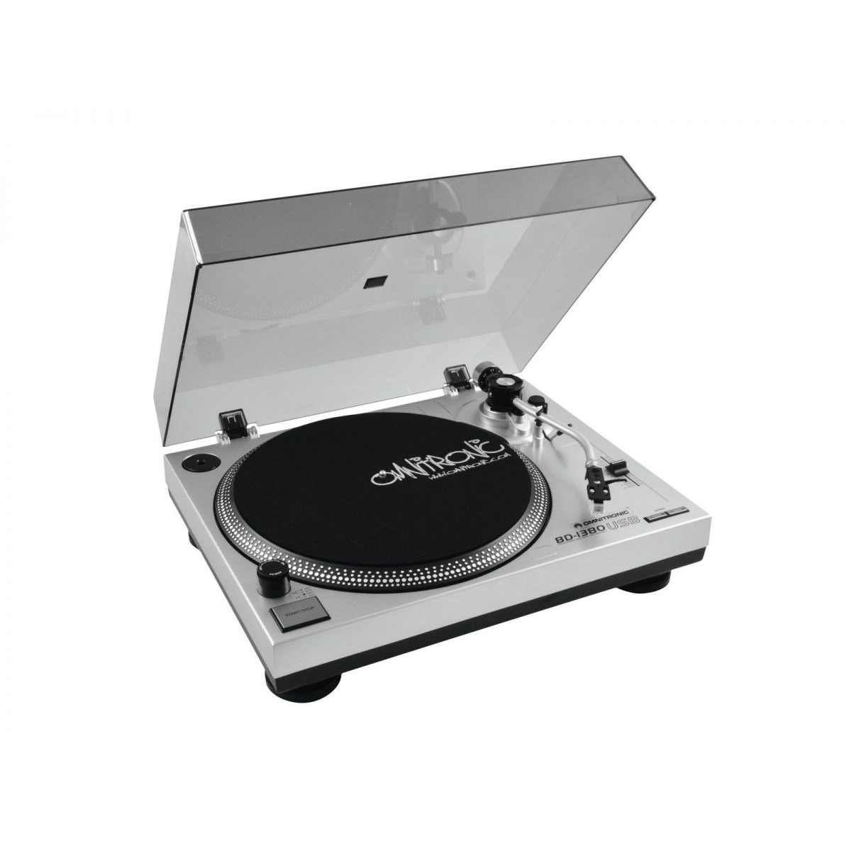 Omnitronic BD-1380 Lemezlejátszó - Ezüst (10603043)