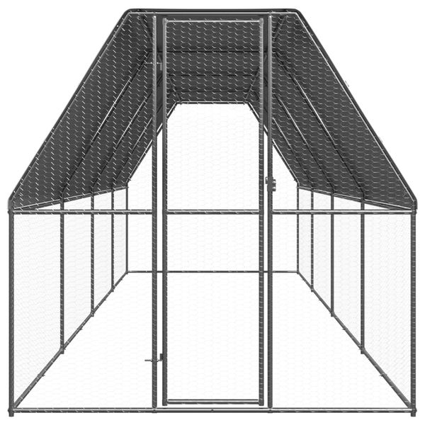 vidaXL Klatka zewnętrzna dla kurcząt, 2x8x2 m, stal galwanizowana