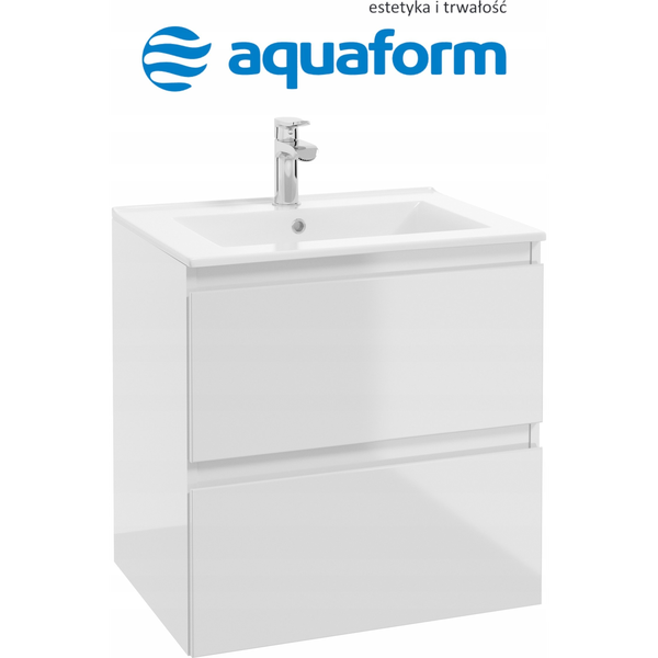 AQ.401-1106011 / AQUAFORM / OTTIMA / SZAFKA PODUMYWALKOWA WISZĄCA 60X60X45 DSM BIAŁY POŁYSK /