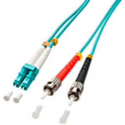 Lindy 5.0m OM3 LC - ST Duplex InfiniBand en Glasvezelkabel 5 m Turkoois