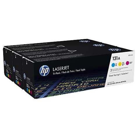 HP 131A 3-pack Cyan/Magenta/Yellow Original LaserJet Toner Cartridges tonerová náplň 3 kusů Originální