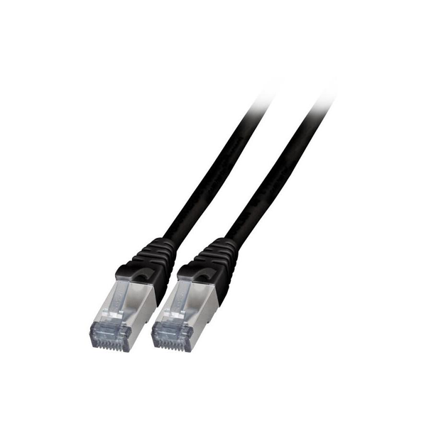 EFB RJ45 Patchkabel S/FTP, Cat.6A, TPE, 1m, schwarz (K5538SW.1)