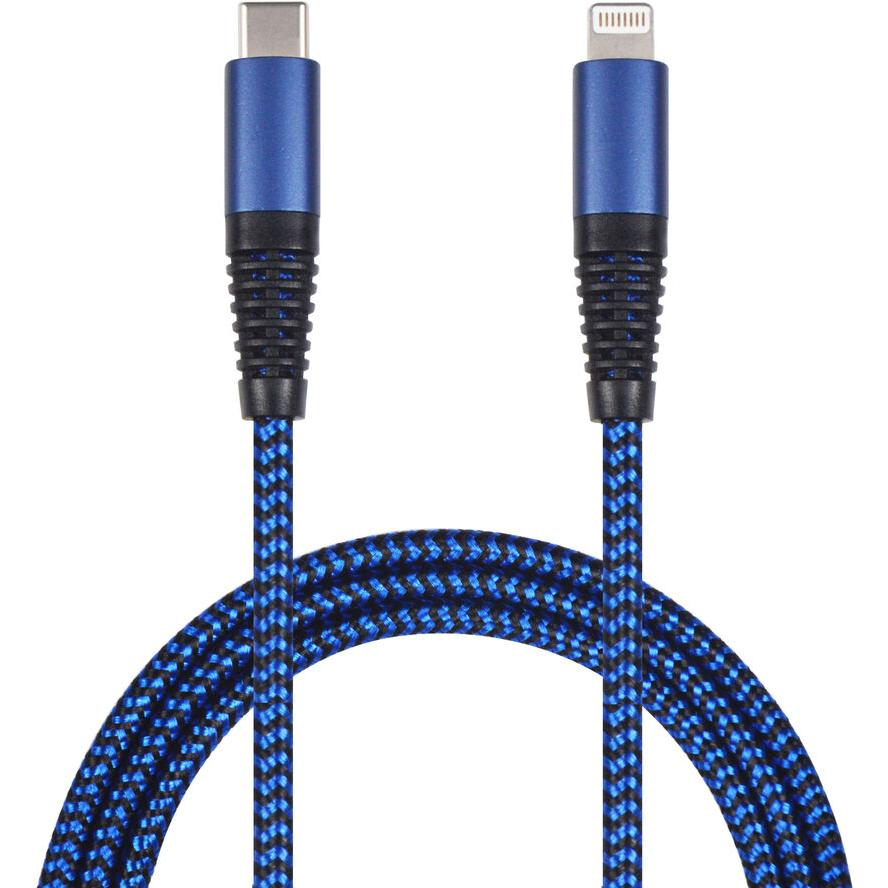 2GO USB Lade-/Datenkabel Type-C - Lightning Nylon 1m blau (797196) (797196)