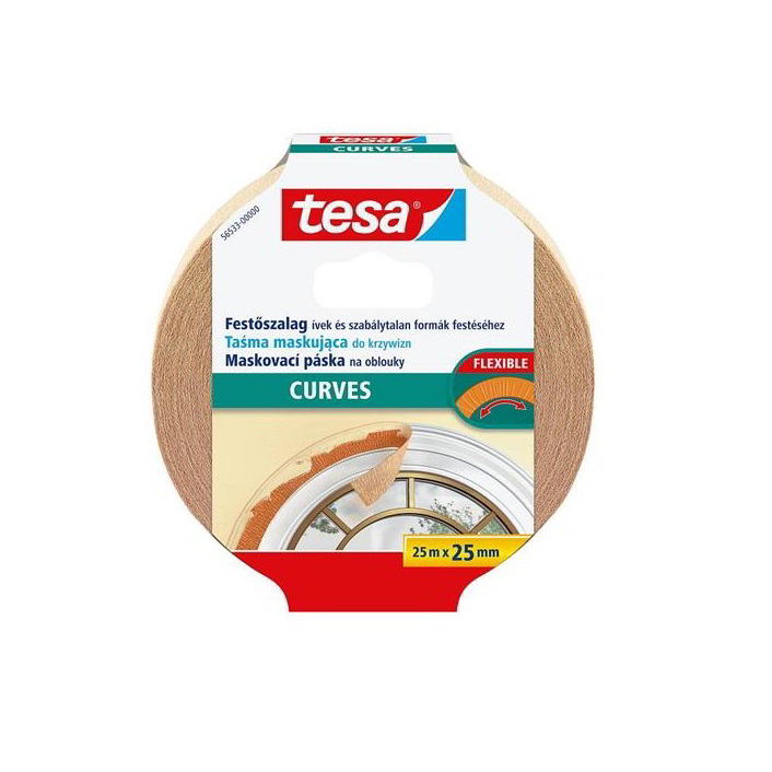 Tesa Perfect Curves Festő- és mázolószalag 25 mm x 25 m (56533-00000-00)