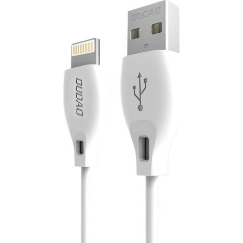 Dudao USB/Lightning Adatok Töltőkábel 2.1A 1 m Fehér L4L 1 m Fehér Telefontok (52147)