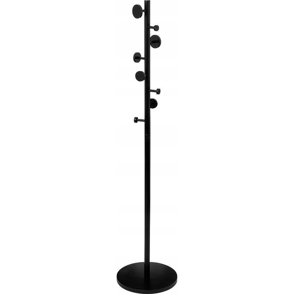 Perchero De Pie Recibidor Circle 8 Colgadores Estilo Industrial Color Negro 176 Cm