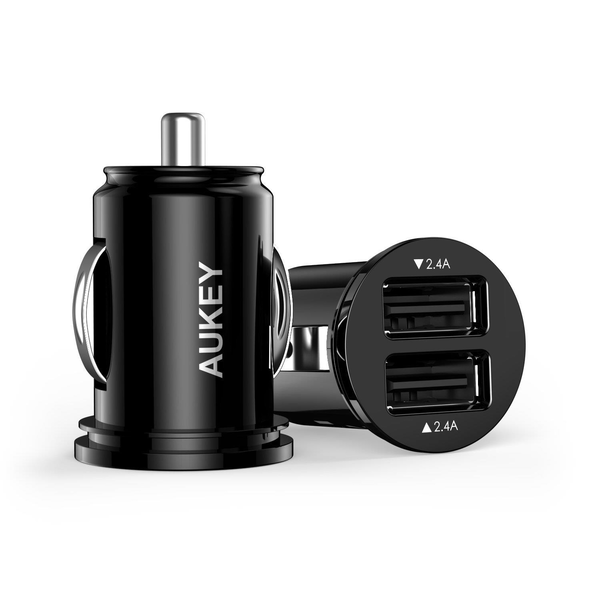 AUKEY Autós 2xUSB Flush-fit töltő (5V / 4.8A)