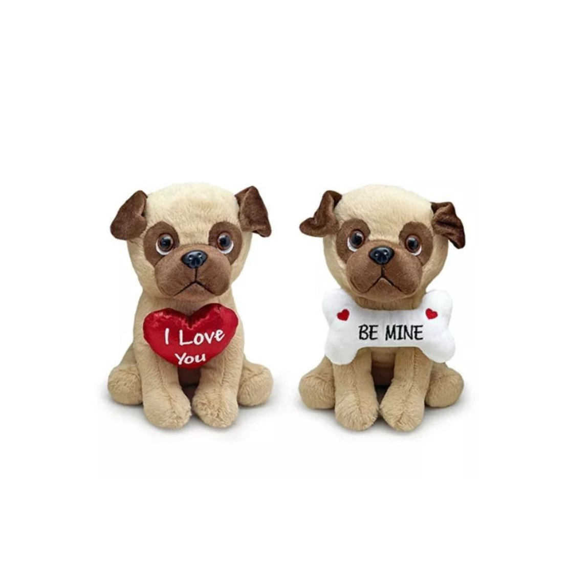 Mopsz kutyus felirattal plüssfigura 20 cm - Többféle (LB828425)