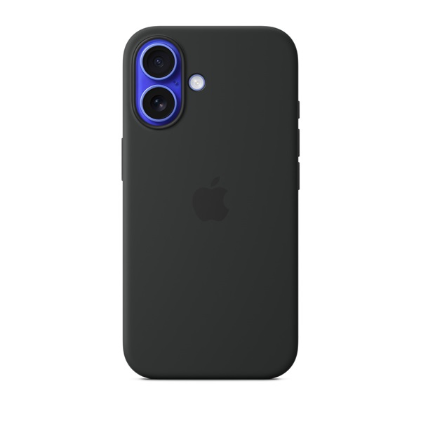Apple MagSafe-rögzítésű iPhone 16 szilikontok fekete (MYY13ZM/A) (MYY13ZM/A)