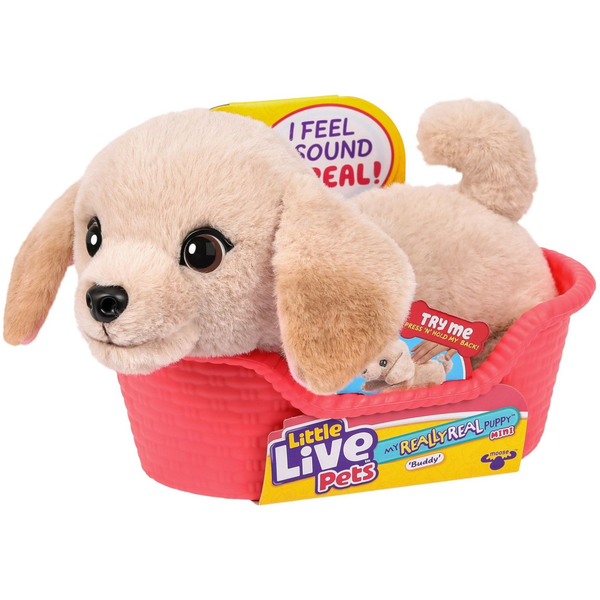 Moose Toys Little Live Pets My Really Real Puppy Mini's - Golden Retriever Buddy