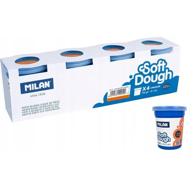 Caja 4 Botes 116 G Pasta Blanda Soft Dough, Naranja
