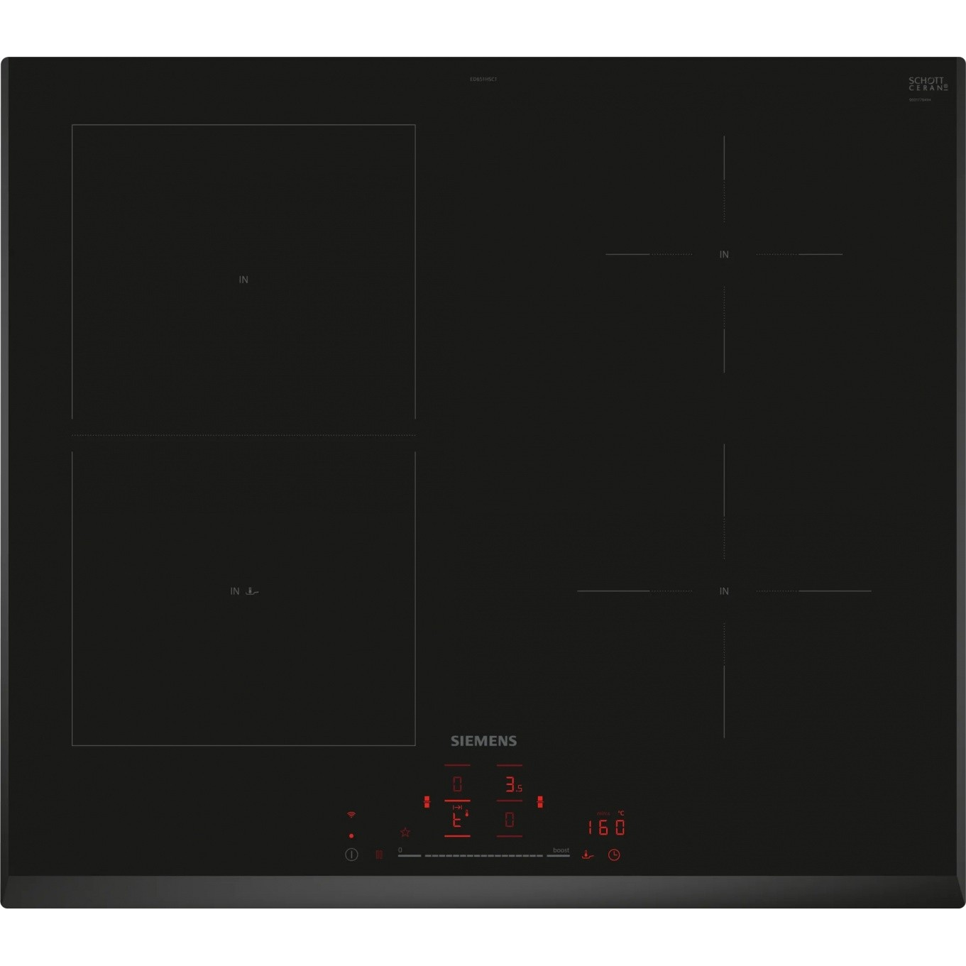 Siemens ED651HSC1E Indukciós főzőlap - Fekete (ED651HSC1E)