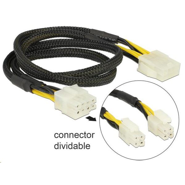 DELOCK Stromkabel 8pin EPS -> 8pin EPS St/Bu 0.44m
