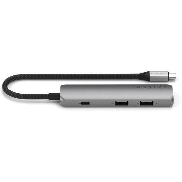 Satechi 4in1 USB-C Slim Multiport 4K adapter, szürke (ST-P4SM)