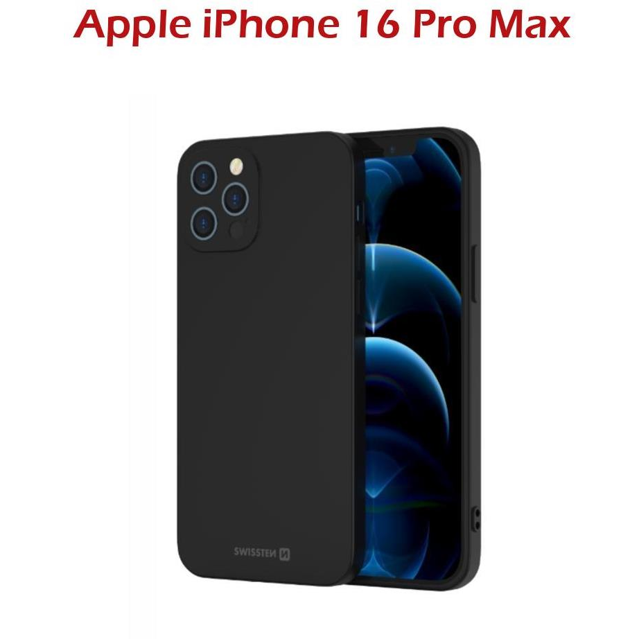 Swissten Soft Joy Apple iPhone 16 Pro Max fekete tok (34500378)
