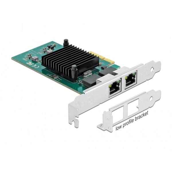 DELOCK PCI-E x4 Vezetékes hálózati Adapter, 2x Gigabit LAN i82576 (89021)