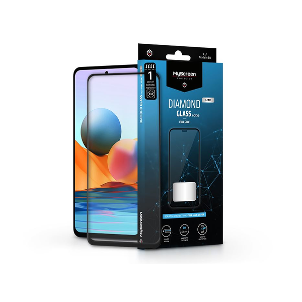 Скрийн протектор от закалено стъкло Xiaomi Redmi Note 10 Pro/10 Pro Max - MyScreen Protector Diamond Glass Lite Edge2.5D Full Glue - черен