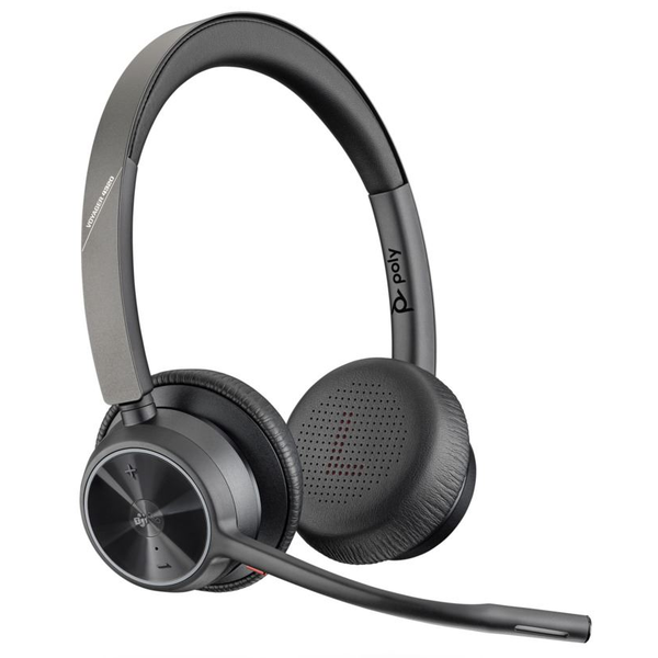 Poly Voyager 4320 UC Sztereó Bluetooth Headset Fekete