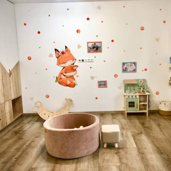 Стикери над детското креватче – лисици