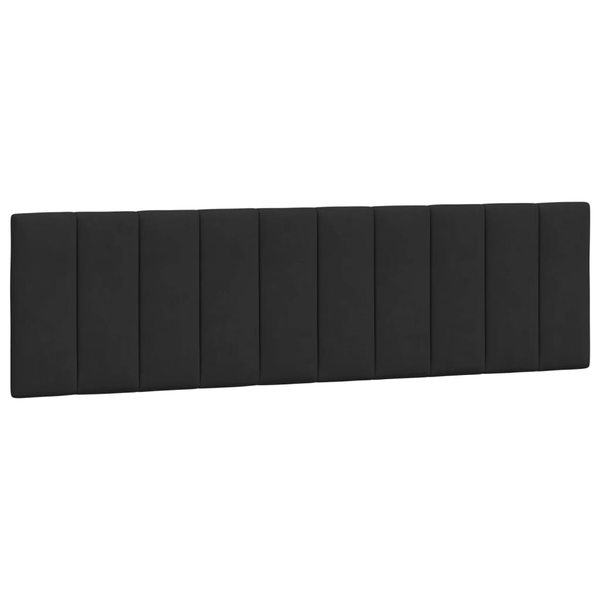 Pernă tăblie de pat, negru, 180 cm, catifea