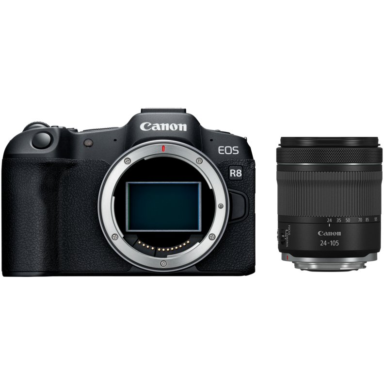Canon EOS R8 + RF 24-105mm F4-7.1 IS STM MILC 24,2 MP CMOS 6000 x 4000 px Čierna
