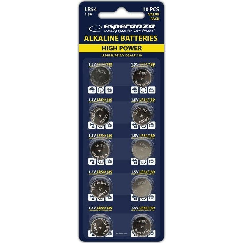 Esperanza L54 Alkáli Gombelem 10db/csomag (EZB105)