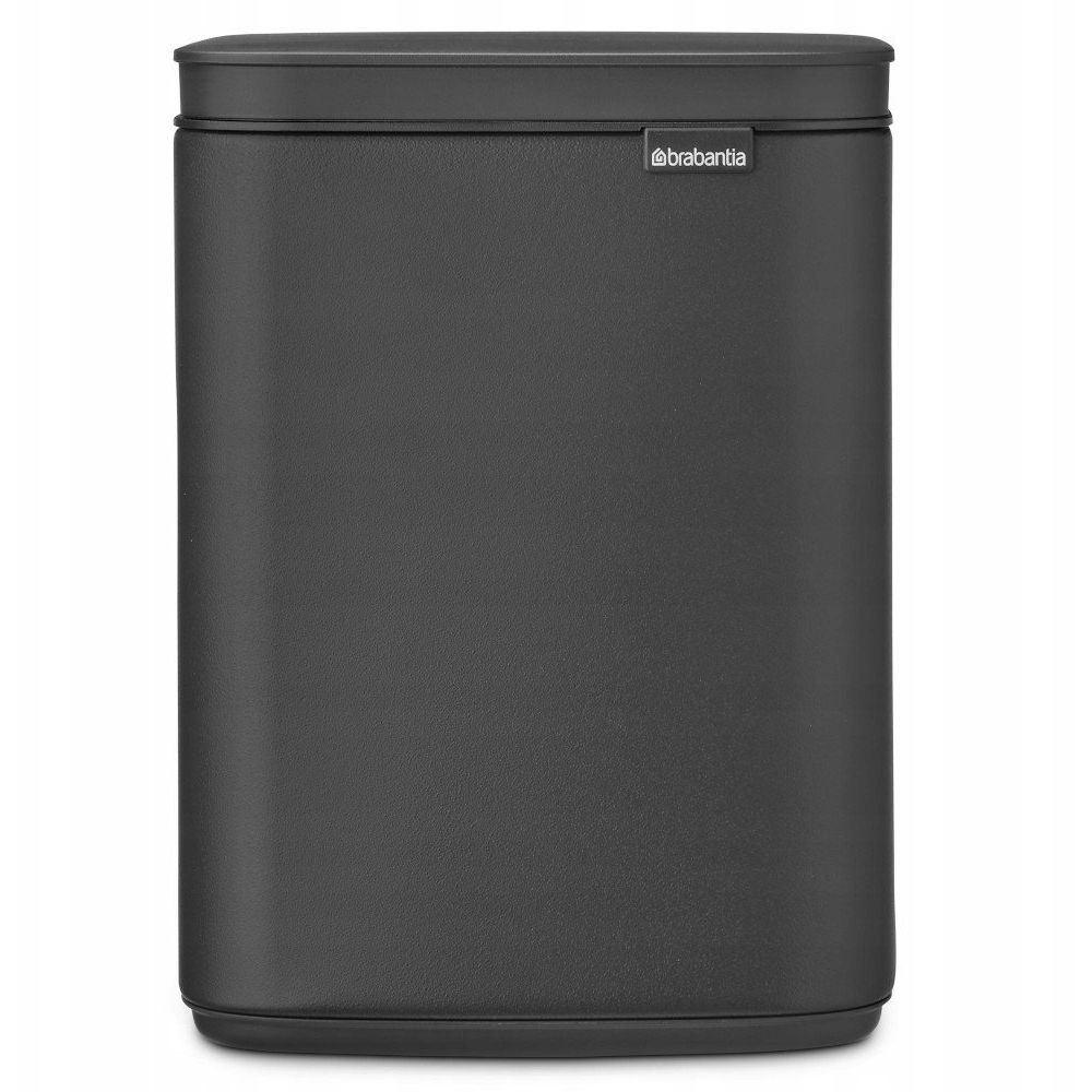 Brabantia Bo Waste Bin hulladékgyűjtő felnyitható, Soft-Close fedéllel, fali/álló, műanyag tartály, 4L - A méret, acél, határtalan szürke ásványi textúra - 233708 (233708)
