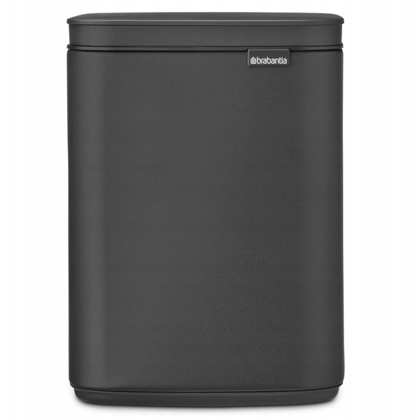 Brabantia Bo Waste Bin hulladékgyűjtő felnyitható, Soft-Close fedéllel, fali/álló, műanyag tartály, 4L - A méret, acél, határtalan szürke ásványi textúra - 233708