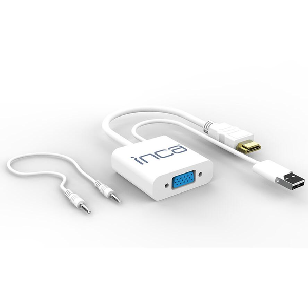 INCA IVTH-01 VGA to HDMI (+USB & AudioCable) White