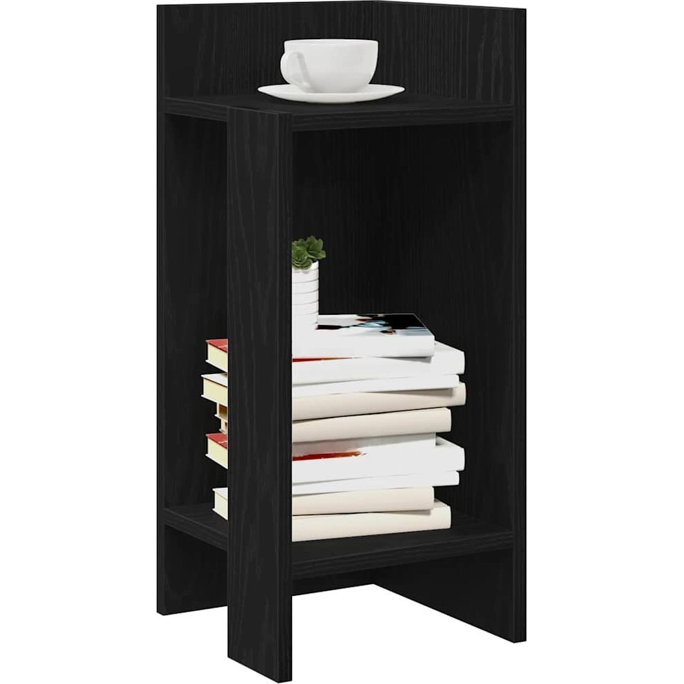 fekete kisasztal polccal 25,5 x 27 x 60 cm (858544)