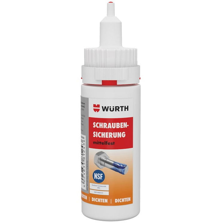 Würth ragasztó középszilárdságú menetrögzítőhöz DOS, kék, 25 g (0893243025)