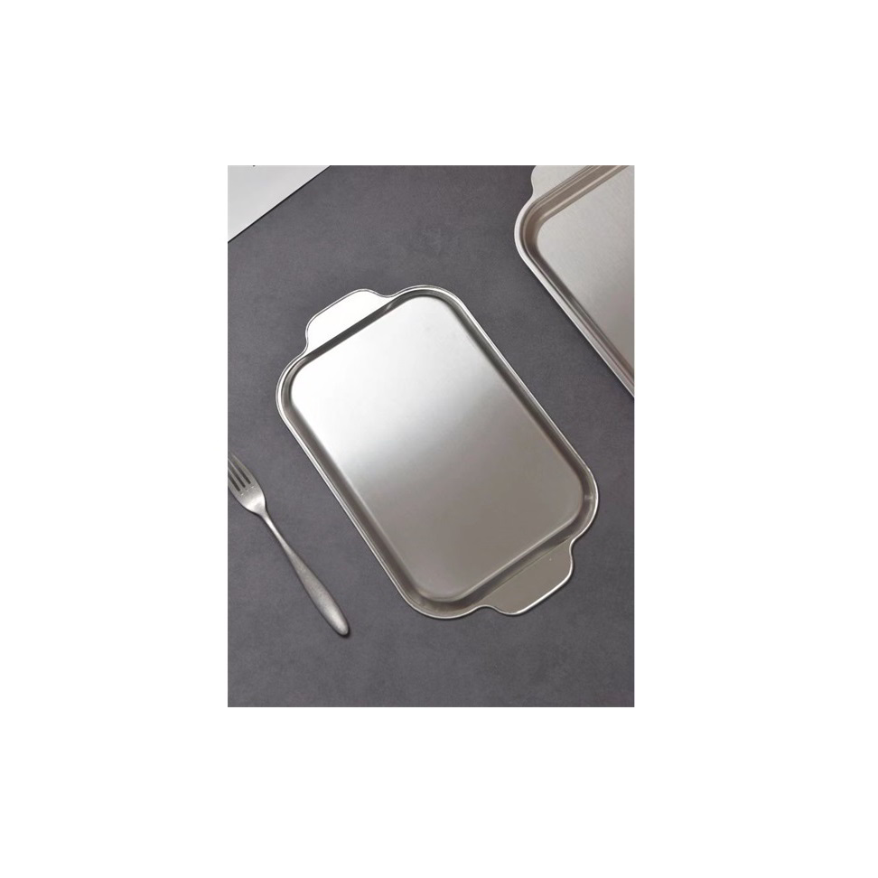 TOO KT-307 Praktikus rozsdamentes acél tálca fogóval 36.5 x 21.8 x 1 cm (KT-307)