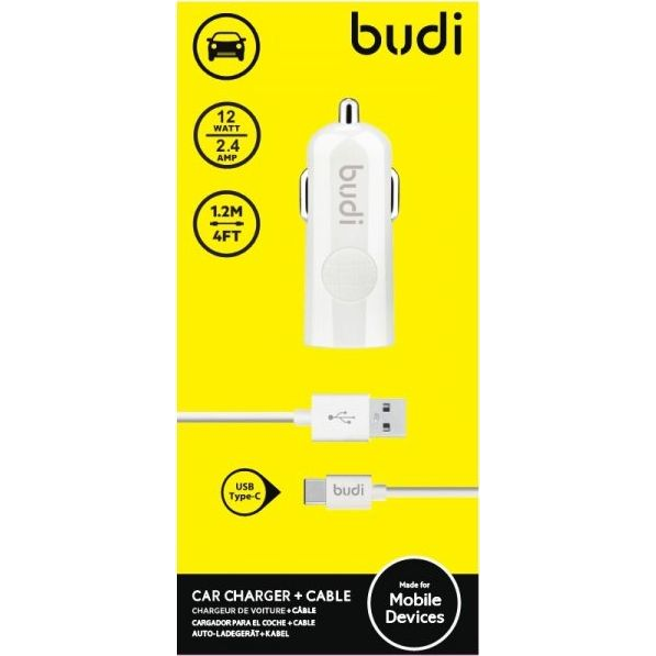Ładowarka Budi 1x USB-A 2.4 A  (BD062T)