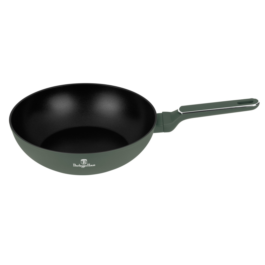 Berlinger Haus BH/8158 Wok Serpenyő 28 cm - Matt zöld (BH/8158)