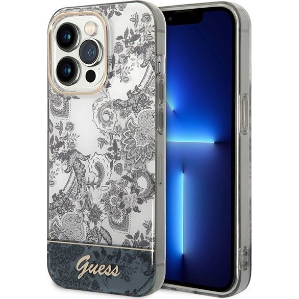 Guess Toile De Jouy Apple iPhone 14 Pro hátlap tok, szürke (GUE1973)