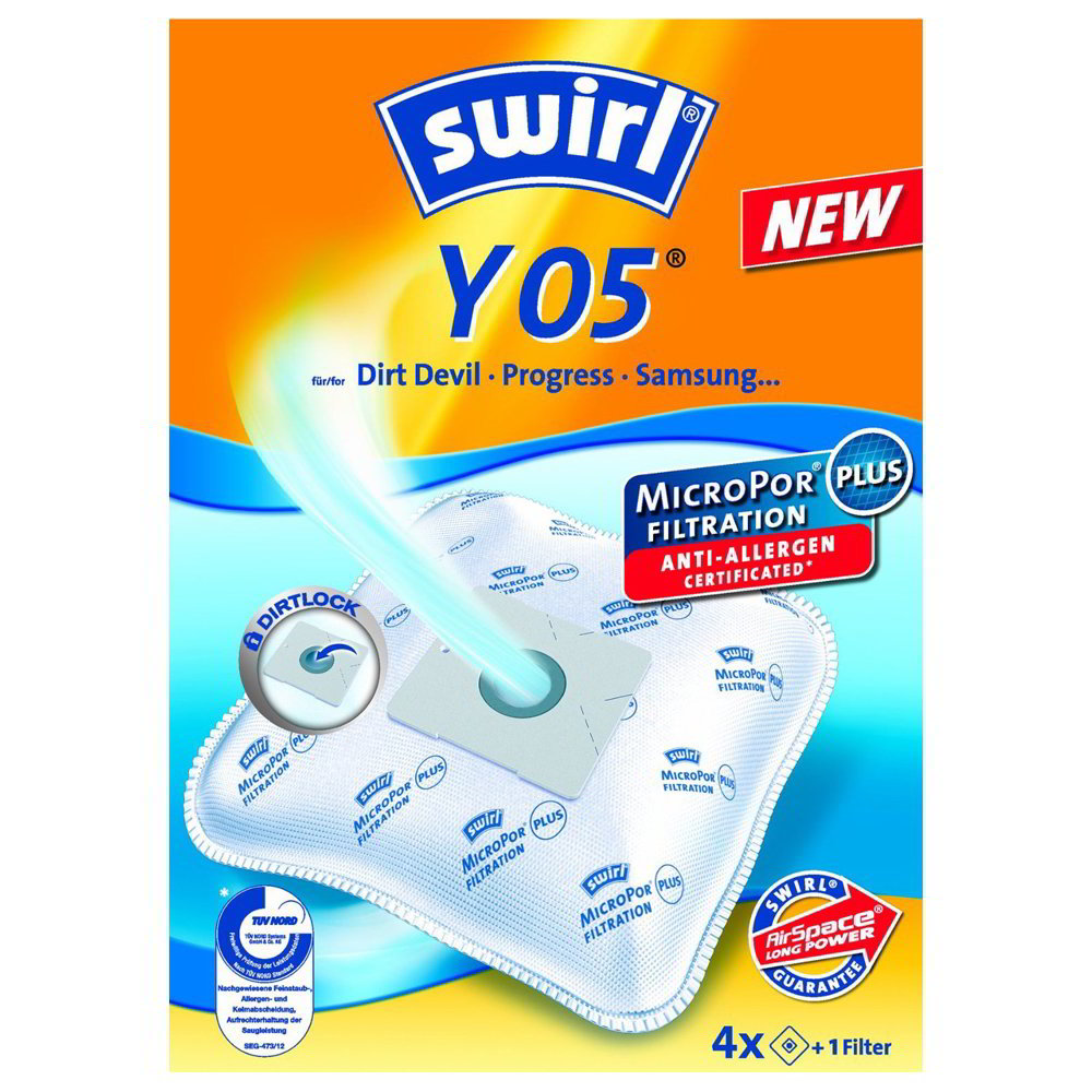 Swirl 19187 Y 05 Air Space Porzsák (4db+1 szűrő/csomag) (191871)