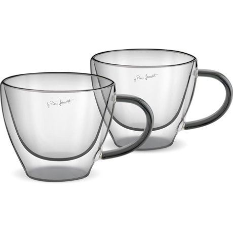 Lamart LT9117 Vaso cappuccino pohárkészlet fekete füllel 190ml, 2db (LT9117)