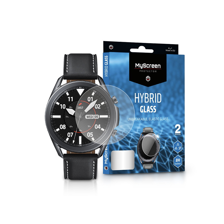 Samsung Galaxy Watch 3 (41 mm) rugalmas üveg képernyővédő fólia - MyScreen Protector Hybrid Glass - 2 db/csomag - transparent (LA-1882)