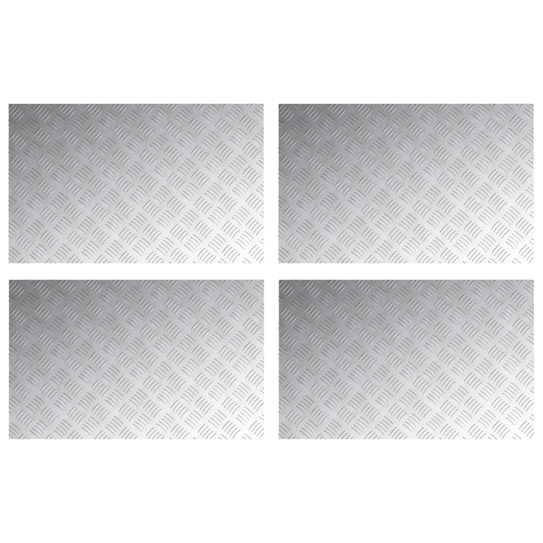 Plăci striate antiderapante, 4 buc., 80x50 cm, aluminiu