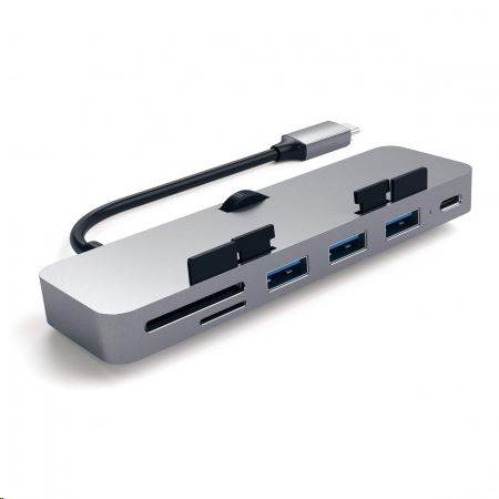 Satechi Aluminum TYPE-C CLAMP PRO Hub (3x USB 3.0,MicroSD) asztroszürke (ST-TCIMHM)