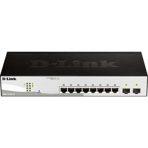 D-Link DGS-1210-10 Managed L2 Gigabit Ethernet (10/100/1000) 1U Zwart, Grijs