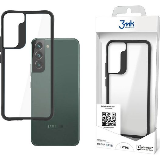 3mk Satin Armor Case+ átlátszó, TPU és PC anyagú telefontok Samsung Galaxy S22+ 5G (90866)