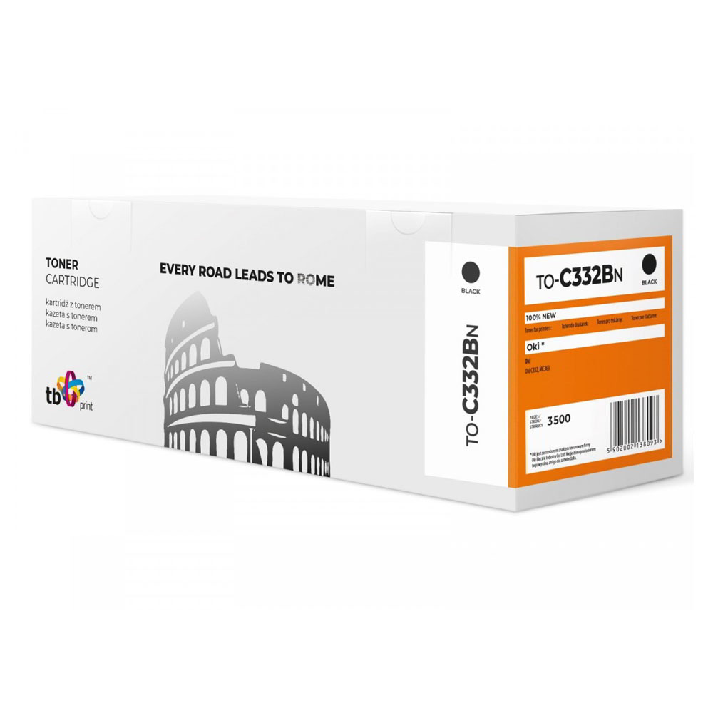 TB (OKI C332) Toner Fekete (TO-C332BN)