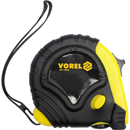 Vorel mérőszalag, 10 m x 25 mm, sárga - fekete színű