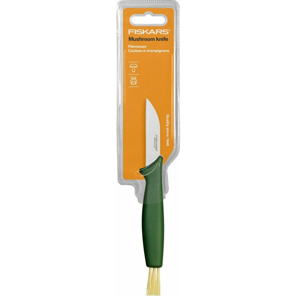Нож и четка Fiskars 2 в 1 зелени