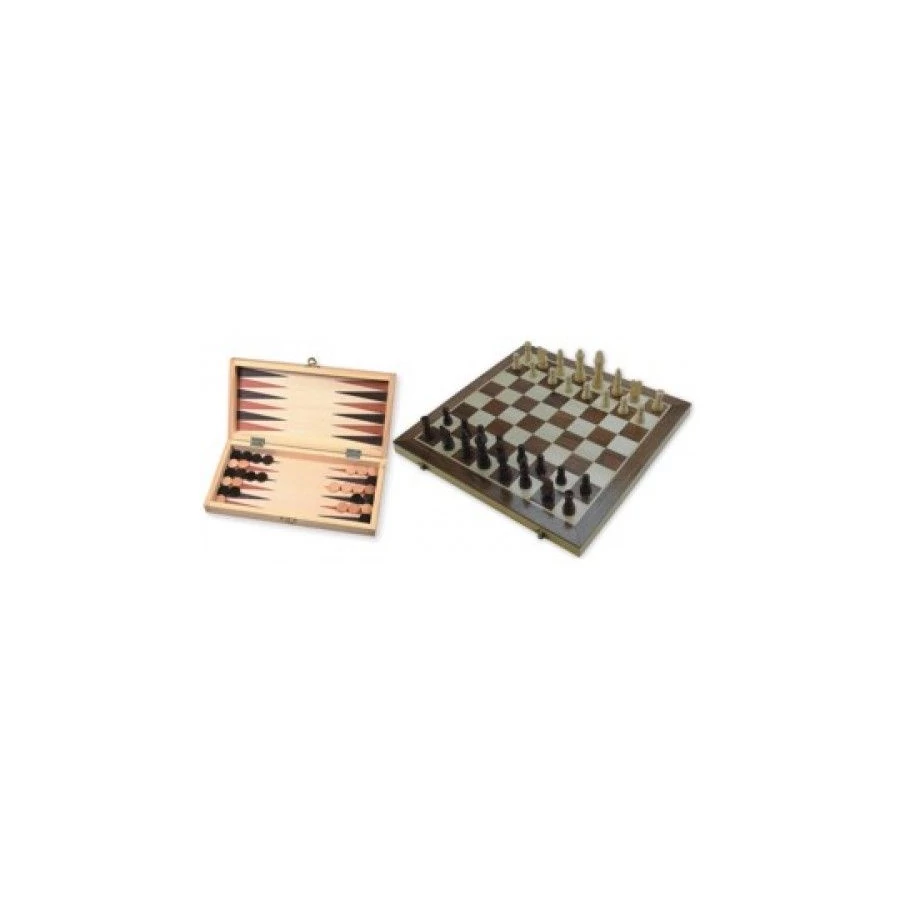 HOT Games 670016 Sakk és Backgammon fából (HOT33045)