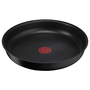 Комплект от 3 части Tefal Ingenio Black Stone, тиган 24/28 см, подвижна дръжка, незалепващо покритие, индикатор Thermo-Signal, черен